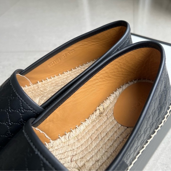 Gucci Leather Espadrilles Microguccissima Soft - Picture 5 of 12